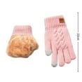 thumbnail image 6 of CYSFASHION Gloves for Women Cozy Hand Warmer Thermal Fall Fashion Faux Fur Fleece Mens Mittens Beige, 6 of 7