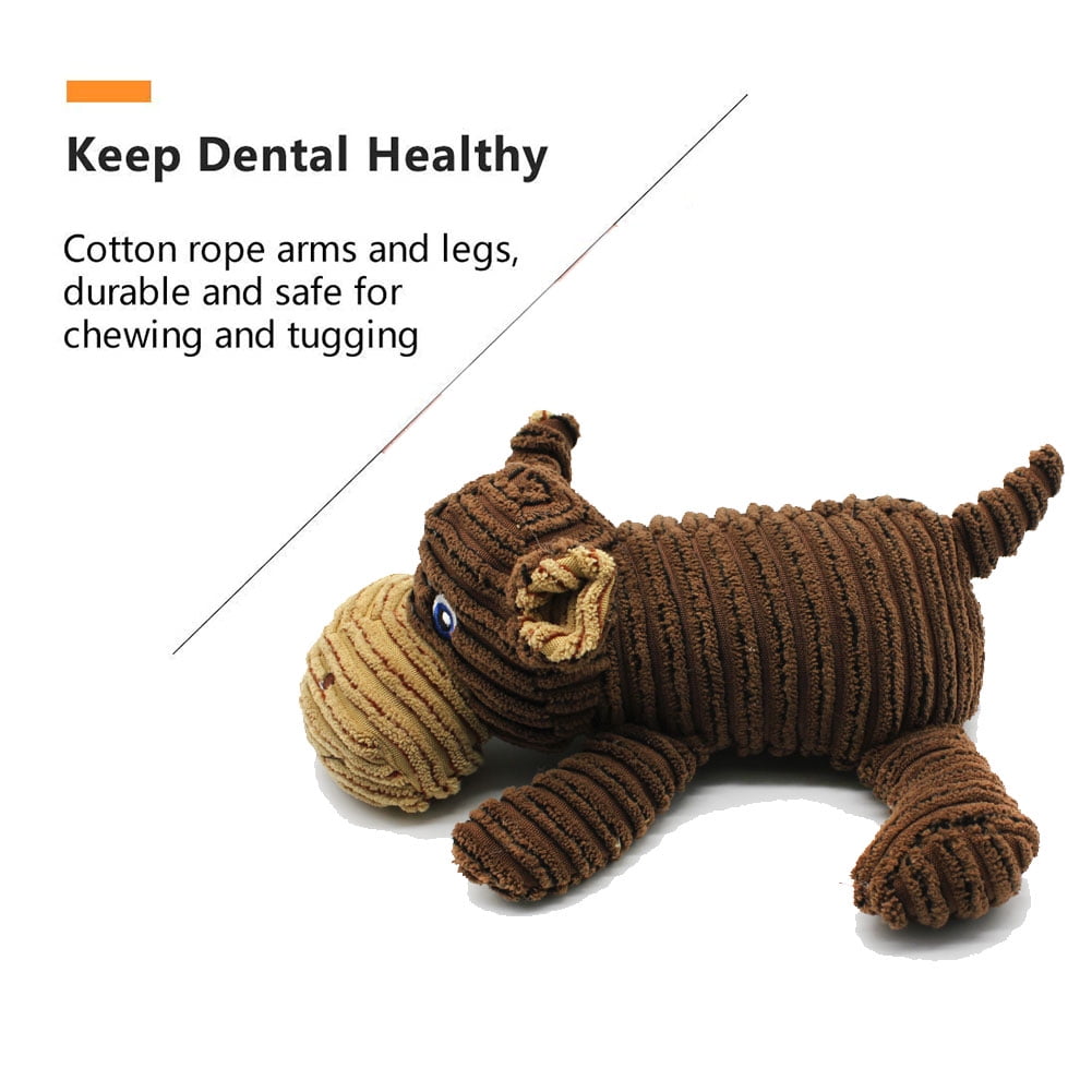 Kepooman Dog Chew Toy for Teething Chewing and Playtime, No Stuffing Plush Animal Dog Squeaky Toy, Single, Hippo Kepooman Dog Chew Toy for Teething Chewing and Playtime, No Stuffing Plush Animal Dog Squeaky Toy, Single, Hippo