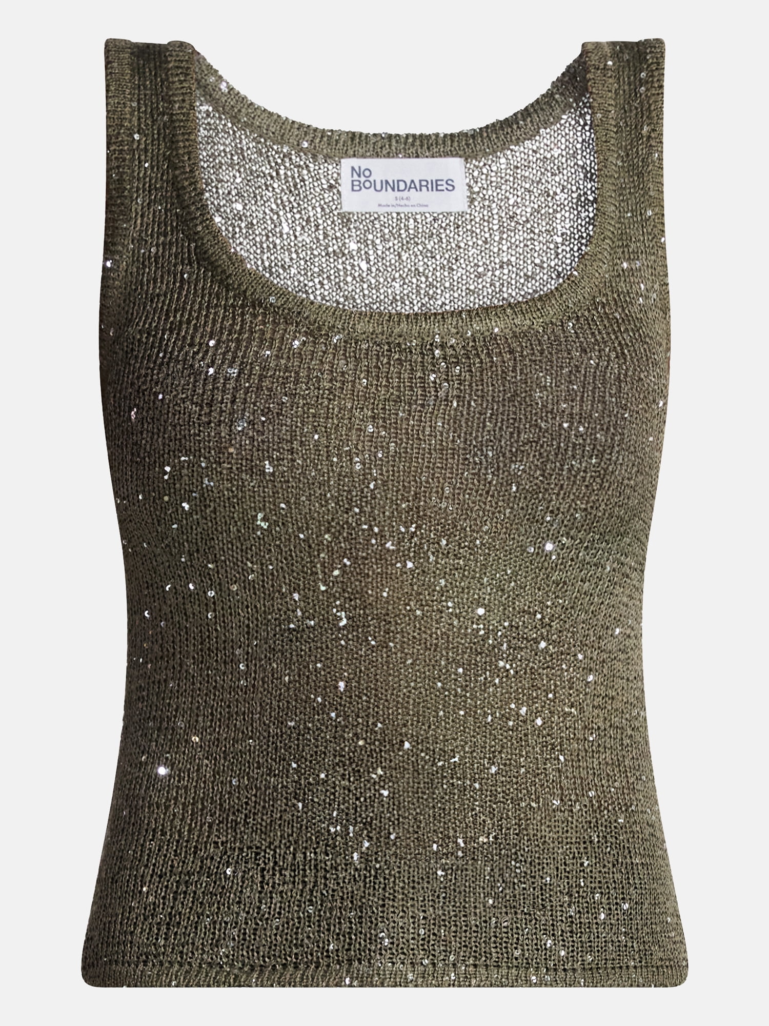 No Boundaries Sequin Sweater Tank Top, Women's and Women's Plus XXS-4X