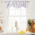 thumbnail image 4 of Jellyfish Coral Tie Up Valances Curtain, Adjustable Kitchen Dreamy Pink Purple Ocean Coastal Valances for Windows Decor, Rod Pocket Short Curtains Set for Bedroom/Bathroom, 60"x18", 4 of 9