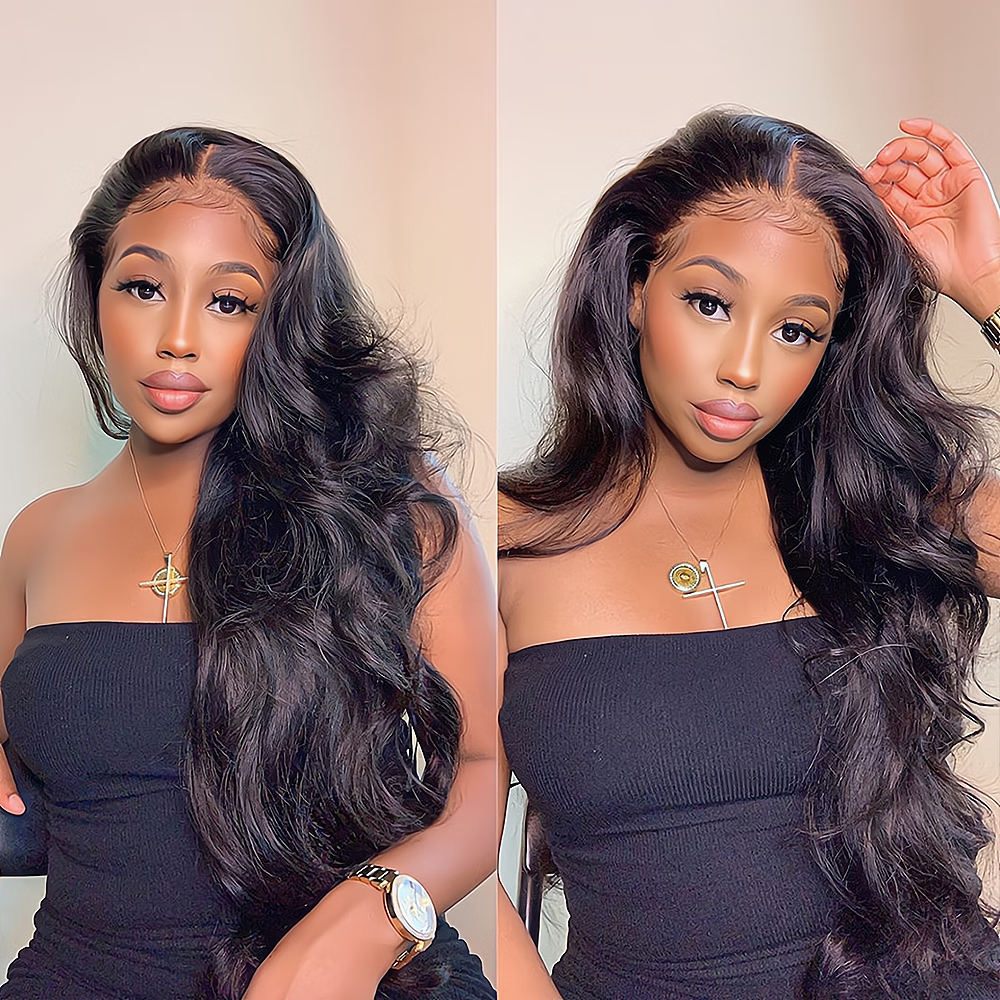DOPI Body Wave Frontal Wig 13x4 Lace Front Wigs for Women Human Hair 180% Density Glueless Brazilian Virgin Hair Natural Col
