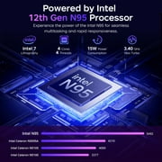 RNRUO 15.6 Laptop Computer, 12GB DDR5 512G SSD, Intel N95 Quad-Core, Fingerprint Backlit KB, 1080 FHD Display Office 2024 WiFi 6 BT5.3, Windows 11 for Student, Business, Home Office