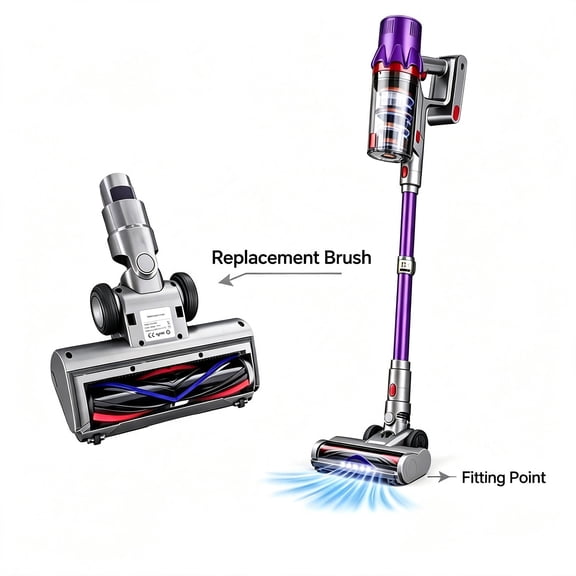 Hosaud Floor Brush Attachment for TV109S Vacuum, Hard Floor Vacuum Head, Hardwood Tile