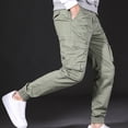 thumbnail image 1 of Puntoco Pantalones ajustados de longitud completa con bolsillos laterales y pies pequeños para hombre, 1 of 6