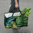 thumbnail image 7 of Tropical Jungle Palm Leaves Large Capacity Reusable Oxford Cloth Laundry Organizer: Foldable Laundry Basket, Bag, and Picnic Basket, 7 of 7