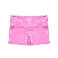 thumbnail image 4 of Miutii Kids Girl High Waisted Booty Shorts Rave Dance Hot Pants Gymnastics Yoga Sports Workout Swimsuit Activewear Pink 12, 4 of 5