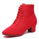 thumbnail image 1 of XIHAHA, zapatos de baile latino de salón de tela Oxford para mujer, zapatos modernos de Jazz, botas de baile con cordones, zapatillas deportivas para baile, 1 of 5