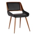 thumbnail image 2 of Hawthorne Collections Dining Chair in Walnut and Black, 2 of 8