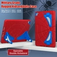 thumbnail image 5 of ELEHOLD Kids Friendly Case for iPad 6th/5th Gen Pro 9.7 iPad Air 2 Case, Heavy Duty Shockproof Rugged Protective Case with Foldable Kickstand for Kids Boys Children for iPad 9.7 inch Case,Red+Blue, 5 of 8