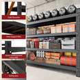 thumbnail image 4 of 67”W Garage Shelving Units, 5000LBS Storage Shelves Heavy Duty, 20" Deep Metal Shelving Rack, 3 Tier Large Tall Industrial Shelving , Adjustable Standing Shelf for Warehouse / Shop 67"W x 20"D x 63"H, 4 of 7