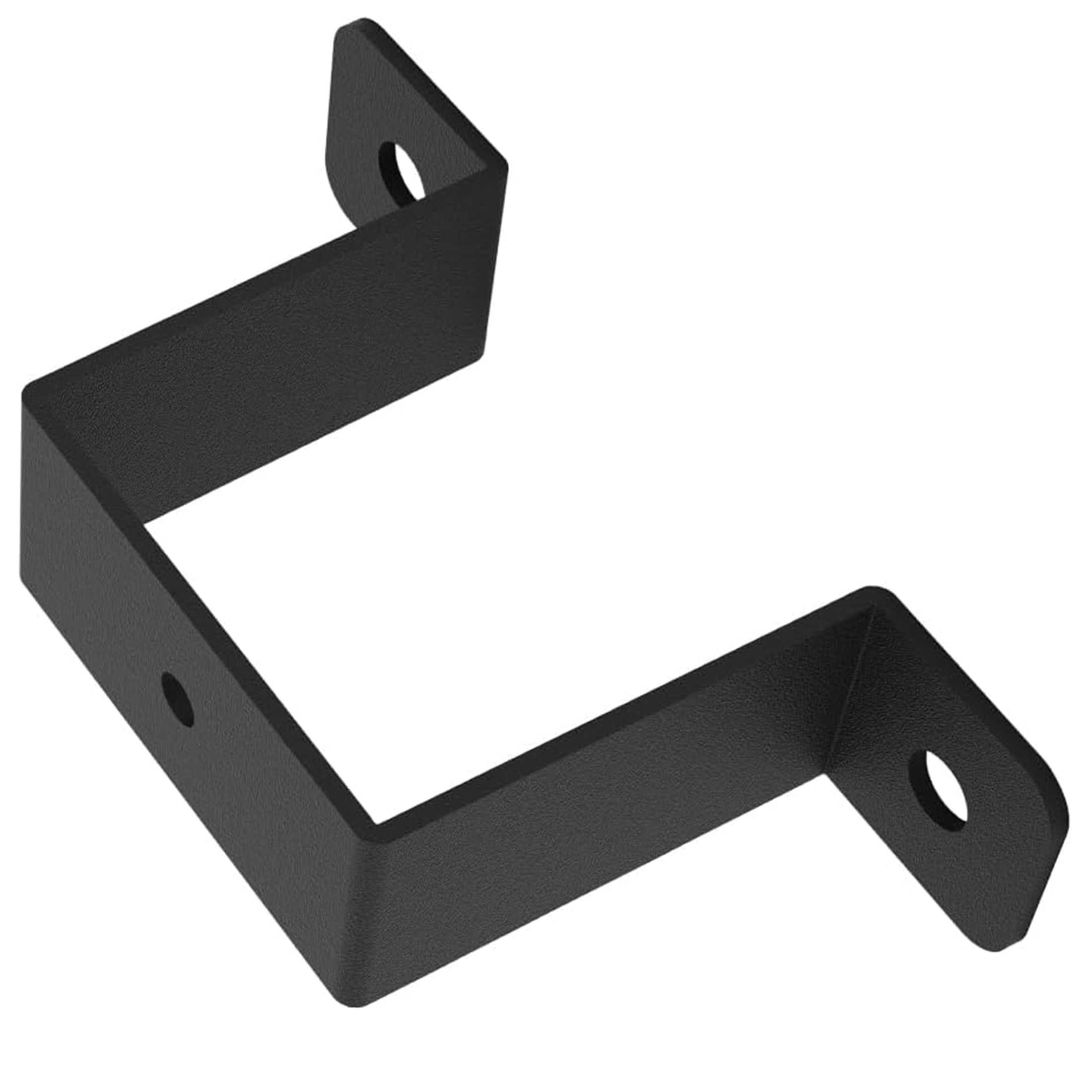 VANROUG 8Pcs Square Tube Strap Clamp, Black Deck Fence Post Tie Bracket,U-Shaped Pipe Clamp Bracket for 2x2 Square Pipe, Powder Coated Black