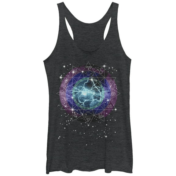 Women's Lost Gods Astrology Chart Racerback Tank Top Black Heather X Large