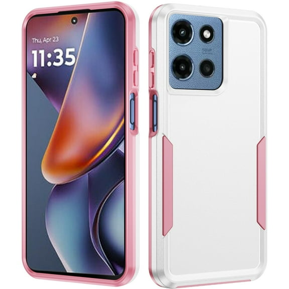 For Motorola Moto G 5G 2025 Tough Hybrid Case - White