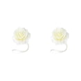 thumbnail image 4 of Matsuzay Tieback de cortina sin perforaciones, reemplazo de forma de flor bonita, parasol para sala de estar, cierre de hebilla, accesorios, blanco beis 2Conjunto, 4 of 6