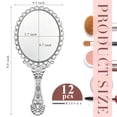thumbnail image 2 of Espejo de mano Quinclay Vintage, 12 unidades, estampado en plata, 2 of 6