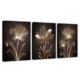 thumbnail image 1 of Lienzo decorativo ArteWoods con flores marrones abstractas, 30 x 40 cm x 3, 1 of 4