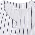 thumbnail image 3 of YONGHS Mens Baseball Jersey Shirts Sports Uniform Softball Tops Undershirt Hipster Hip Hop T Shirt Stripe S, 3 of 6