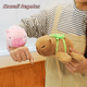thumbnail image 3 of 2pz Capibaras Peluche Belug, Rosa Cafe, 3 of 5