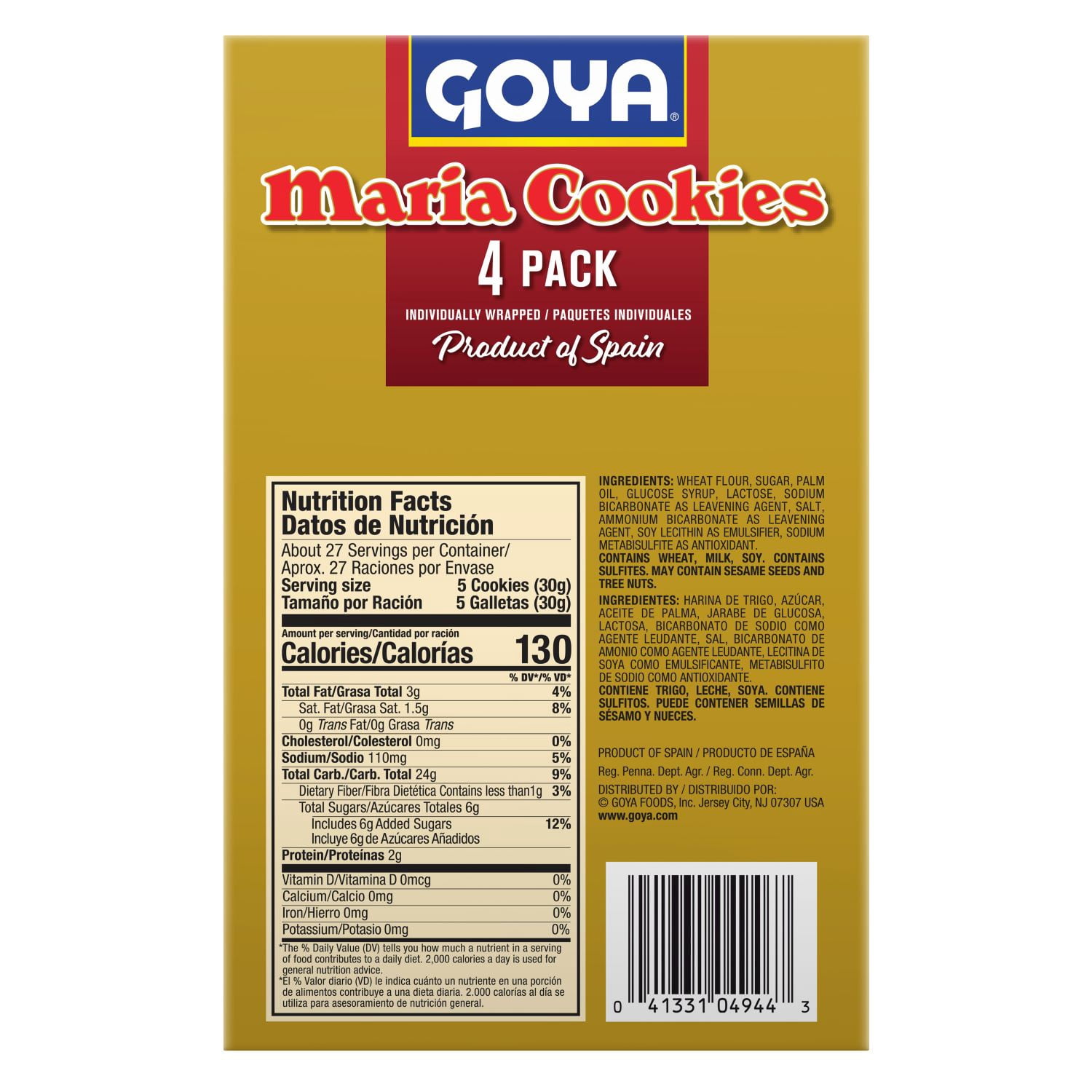 (3 pack) Goya Maria Cookies Family Pack, 28.2 Oz