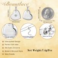 thumbnail image 6 of Beautlace Reversible Heart Pendant Necklace for Women,18K White Gold Plated Double-Sided CZ Love Heart Necklace,Love Jewelry Gift for Mom Wife Girlfriend, 6 of 10