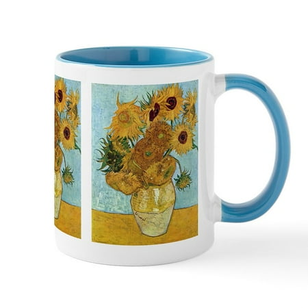 

CafePress - Van Gogh s Sunflowers Mug - 11 oz Ceramic Mug - Novelty Coffee Tea Cup