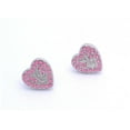 thumbnail image 5 of Playboy Earrings Heart Bunny Stud Pink Swarovski Crystals xoxo Love y2k, 5 of 5