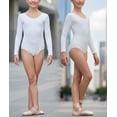 thumbnail image 5 of ToBeInStyle Girl's Long Sleeve & Legless Leotard - White - 12-24 Years, 5 of 8