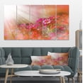 thumbnail image 1 of Little Red and Pink Flowers Spring - Large Floral Canvas Artwork, 1 of 4