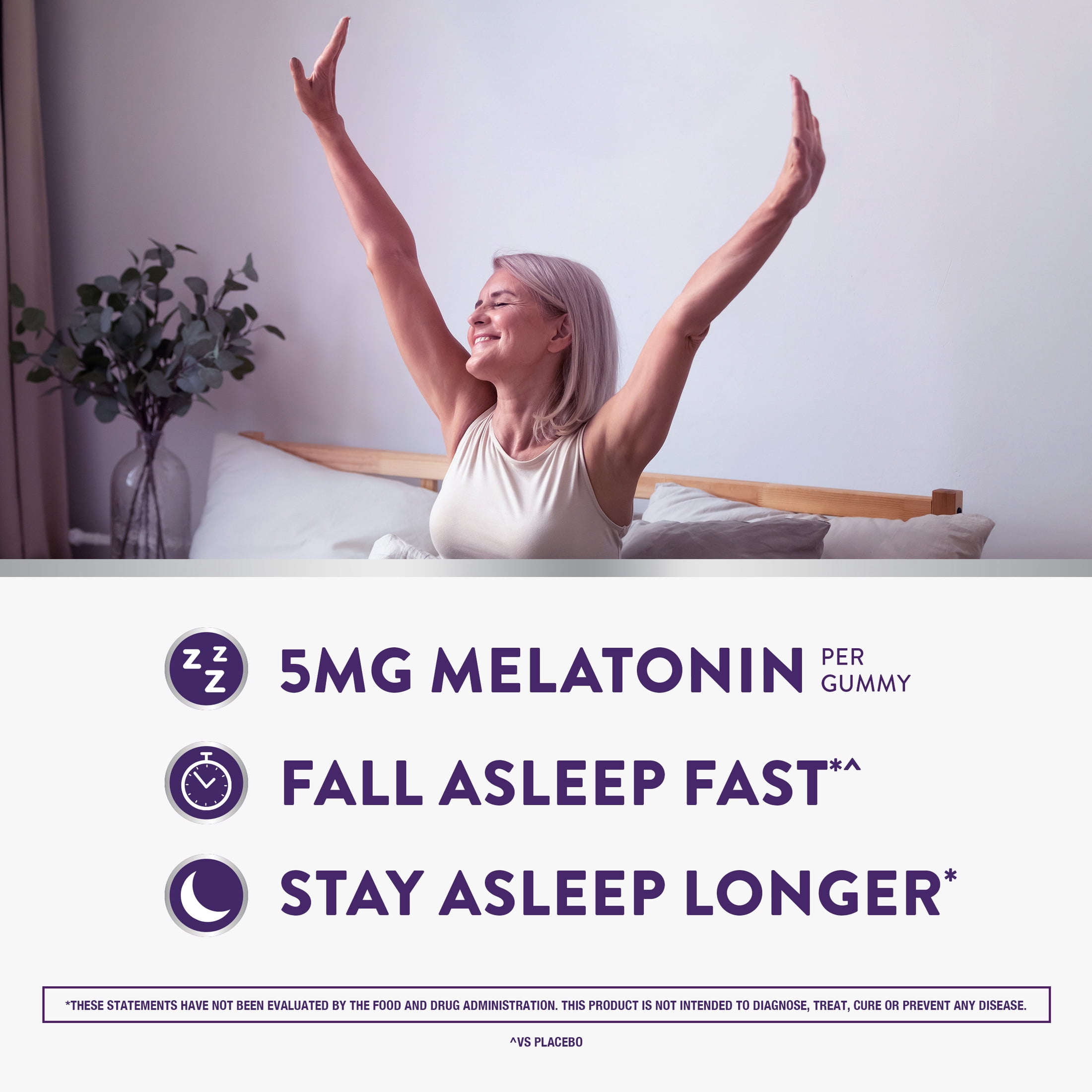 ZzzQuil Pure Zzzs Melatonin Gummies, Melatonin 5mg, Sleep Aid, Berry Flavored, 60 Sleep Gummies