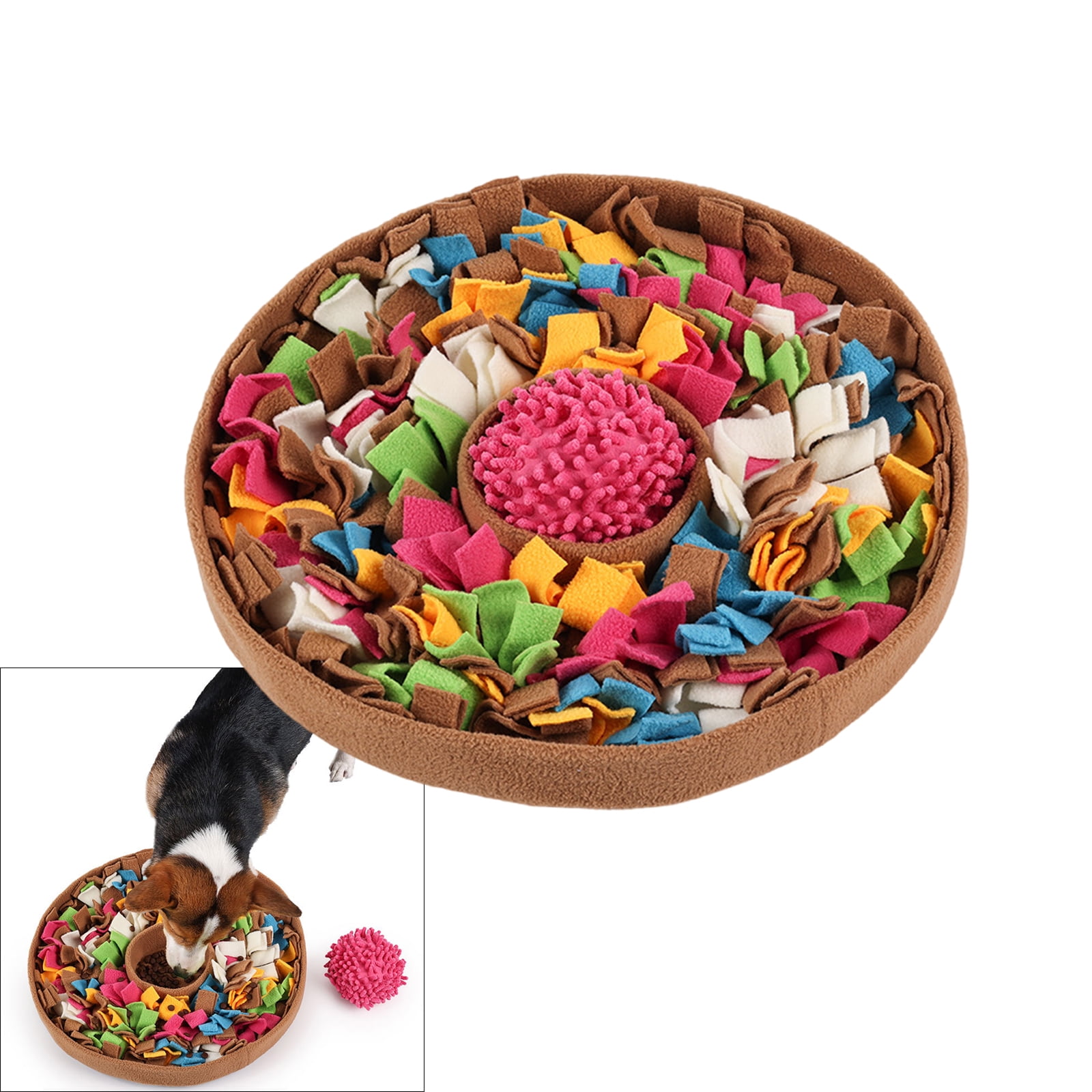 Interactive Snuffle Dog Toy Soft Mat Puzzle Feeding Toy for Puppy Dogs Training and Boredom Relief