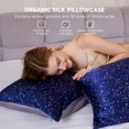 thumbnail image 5 of THXSILK Standard Size Silk Pillowcase, 19 Momme Natural Silk Pillow Case for Hair and Skin, Grade 6A+ Mulberry Silk Pillow Case with Hidden Zipper, 20"x26", Constellation, 5 of 8