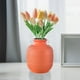 thumbnail image 5 of Jarrón de cerámica rosa para flores, centro de mesa de 23 cm, decoración de escritorio para el hogar, jarrón moderno estilo bohemio para regalo de boda o inauguración de la casa., 5 of 6