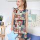 thumbnail image 4 of Fotbe Patchwork In Country Style Vestido de Dormir para Niñas de 3 a 10 Años, Mangas Cortas, Estilo Princesa, Pijama Camisón con Mangas Voladas-Small, 4 of 6