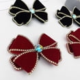 thumbnail image 2 of BUYISI Easy To Use Velvet Rhinestone Bow Shoe Decorations Long Lasting And Chic Black, 2 of 5