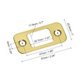 thumbnail image 2 of Uxcell 2Pack Door Strike Plate, 57mm x 25.5mm Stainless Steel Latch Deadbolt Replacement Lock Strike Plates, Gold, 2 of 6