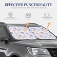 thumbnail image 3 of KLL Lavender Flowers Windshield Sun Shade 2-Piece Foldable Car Front Window Sunshade for Most Sedans SUV Truck- Large, 3 of 5