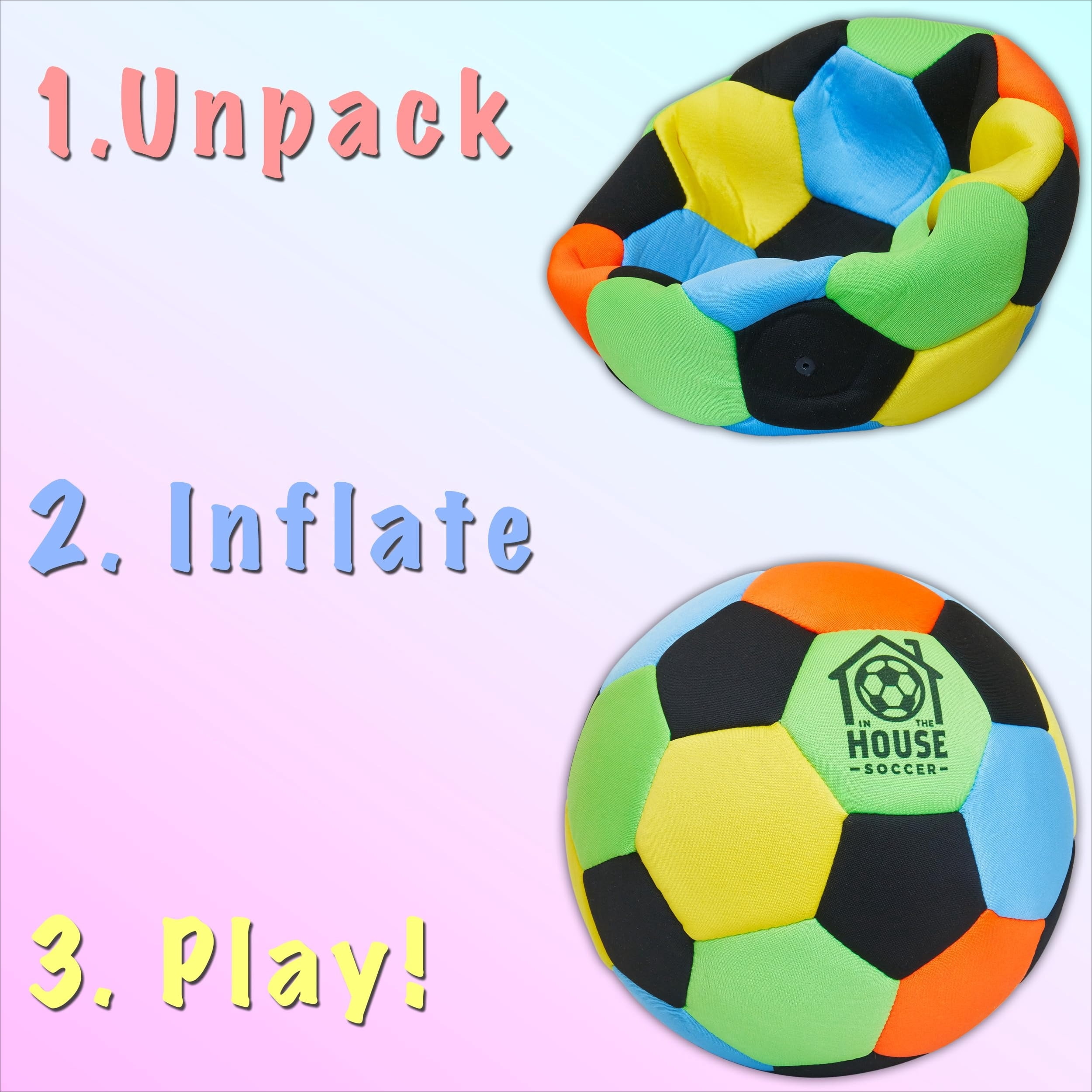 Hunlyman Slient Soccer Ball for Indoor, 4 Padded Ball for Youth, Lightweight House Training Ball for Dribbling & Juggling At Home
