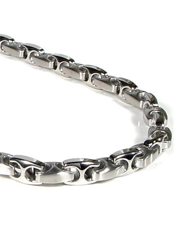 Pure titanium curb chain necklace, Waterproof and tarnish free jewelry –  for rebel skin