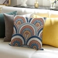 thumbnail image 3 of SHANXI Throw Pillow Covers Home Decor Mid Century Rainbow Stripe Geometric Pillow Cases Decorative 24x24in, 3 of 5