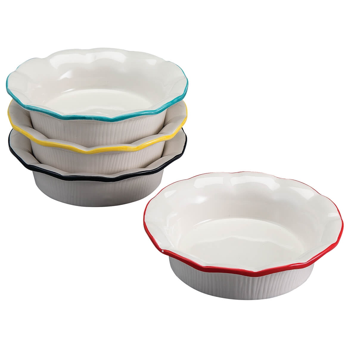 Ceramic Individual Pie Pans, Set of 4 by Home Marketplace