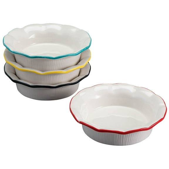 Ceramic Individual Pie Pans, Set of 4 by Home Marketplace