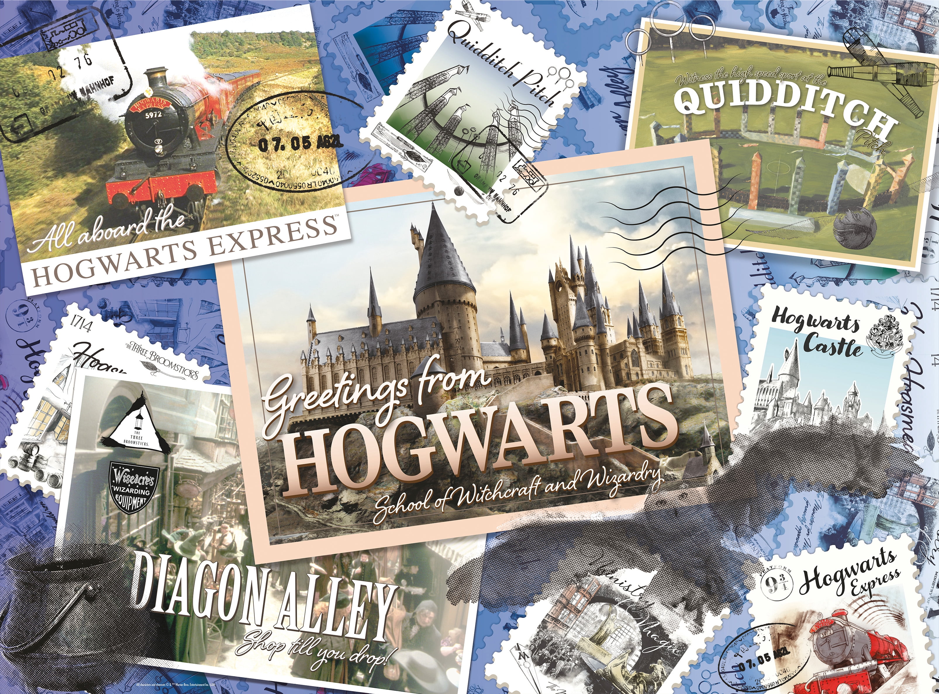 Ceaco Harry Potter Postcards 1000-Piece Interlocking Jigsaw Puzzle for Children Ages 14+