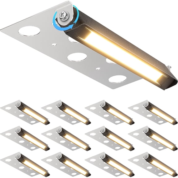 SUNVIE 7 inches Retaining Wall Lights 5W LED Low Voltage Hardscape Lighting Outdoor Step Light 3000K Waterproof for Patio Walls Stairs, 12 pack