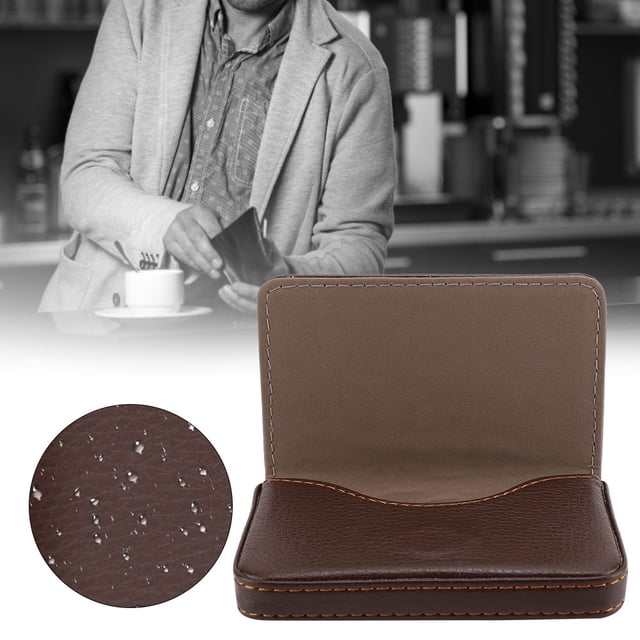 Card Bag,Portable PU Magnetic Closure Card Holder Card Storage Case Modern Innovation