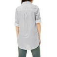 thumbnail image 3 of INSPIRE CHIC Women's Button Down Roll-up Long Sleeves Lapel Collar Shirts M Gray, 3 of 6