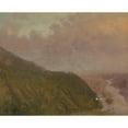 thumbnail image 3 of Frederic Edwin Church 18x15 Black Modern Framed Museum Art Print Titled - Valley from Top of a High Hill (Europe) (1860-70), 3 of 5