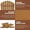 thumbnail image 2 of NiamVelo Outdoor Adirondack Chairs Set of 2, Folding Lounger Chair for Lawn,Outdoor,Patio,Fire Pit Seating Accent Furniture w/Natural Finish Weather Resistant, Wooden, 2 of 10