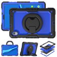 thumbnail image 2 of Case for Lenovo Tab K10 10.3 inch/M10 FHD Plus 2020 2nd Gen, 360 Rotating Stand Handle Pencil Holder Shoulder Strap Heavy Duty Shockproof Cover, Dark Blue PC, 2 of 7