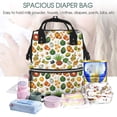thumbnail image 5 of Balery Lemon Fruits Vegetables Mummy Backpack - Waterproof Twill Canvas, Large Capacity Diaper Bag with Multiple Pockets and Adjustable Straps, 5 of 6