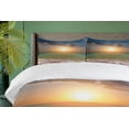 thumbnail image 4 of Ambesonne Seascape Duvet Cover Sets, Sandy Beach Waves Sunset, 2-Queen, Multicolor, 4 of 7